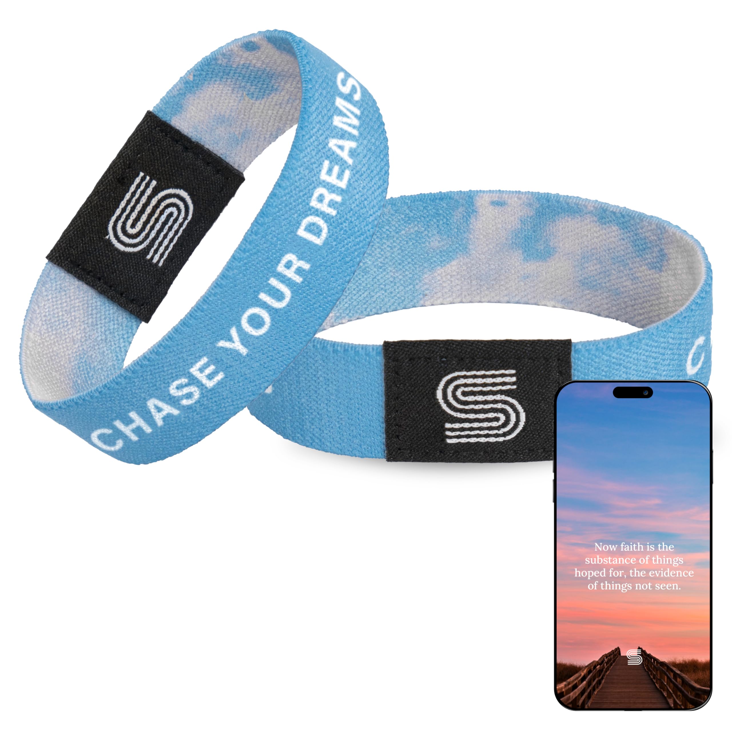 Daily Positive Messages Bracelet Scan Phone with Technology for Women, Men, Teen