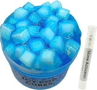 Squeezy Magic Slime - ICY Pop Jelly Cube Slime Like Peachybbies - Premium Clear Slime Handmade in Canada, 8 oz., Scented, ASMR, Charms, Fidget Toys, Gifts Kids, Girls & Boys