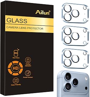 Ailun 3 Pack Camera Lens Protector for iPhone 18 Pro Max | Tempered Glass, Ultra HD, Anti-Scratch, Case Friendly, Sensor Protection