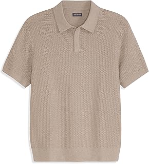 Van Heusen Men's Short Sleeve Temp Control Polo Shirt, Regular Fit Button Closure, Cooling Fabric