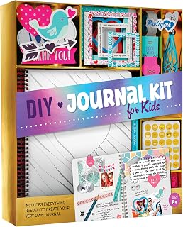DIY Journal Kit for Girls - Gift for 8-14 Year Old Girl - Crafts for Teen | Cool Birthday Gifts Ideas for Teens - Fun, Cute Art & Crafts Kits for Tween Teenage Kids- Scrapbook & Diary Supplies Toy Set