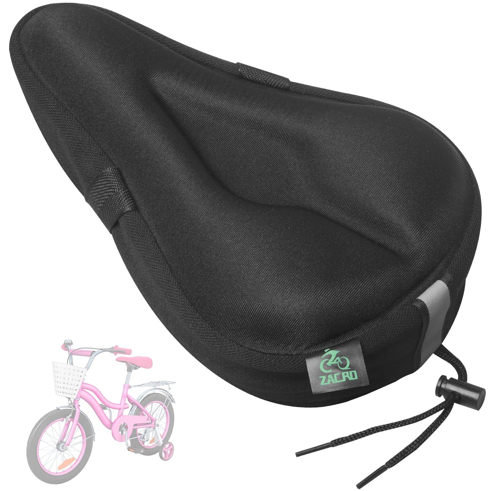 Zacro Gel Kids Bike Seat Cushion Cover for Boys & Girls