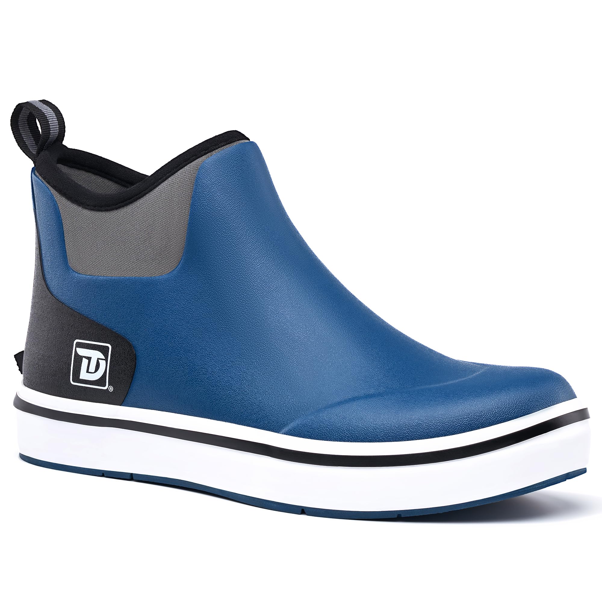 Trudave Deck Boots, Waterproof Rubber Fishing Rain Boots, Anti-slip Short Ankle 