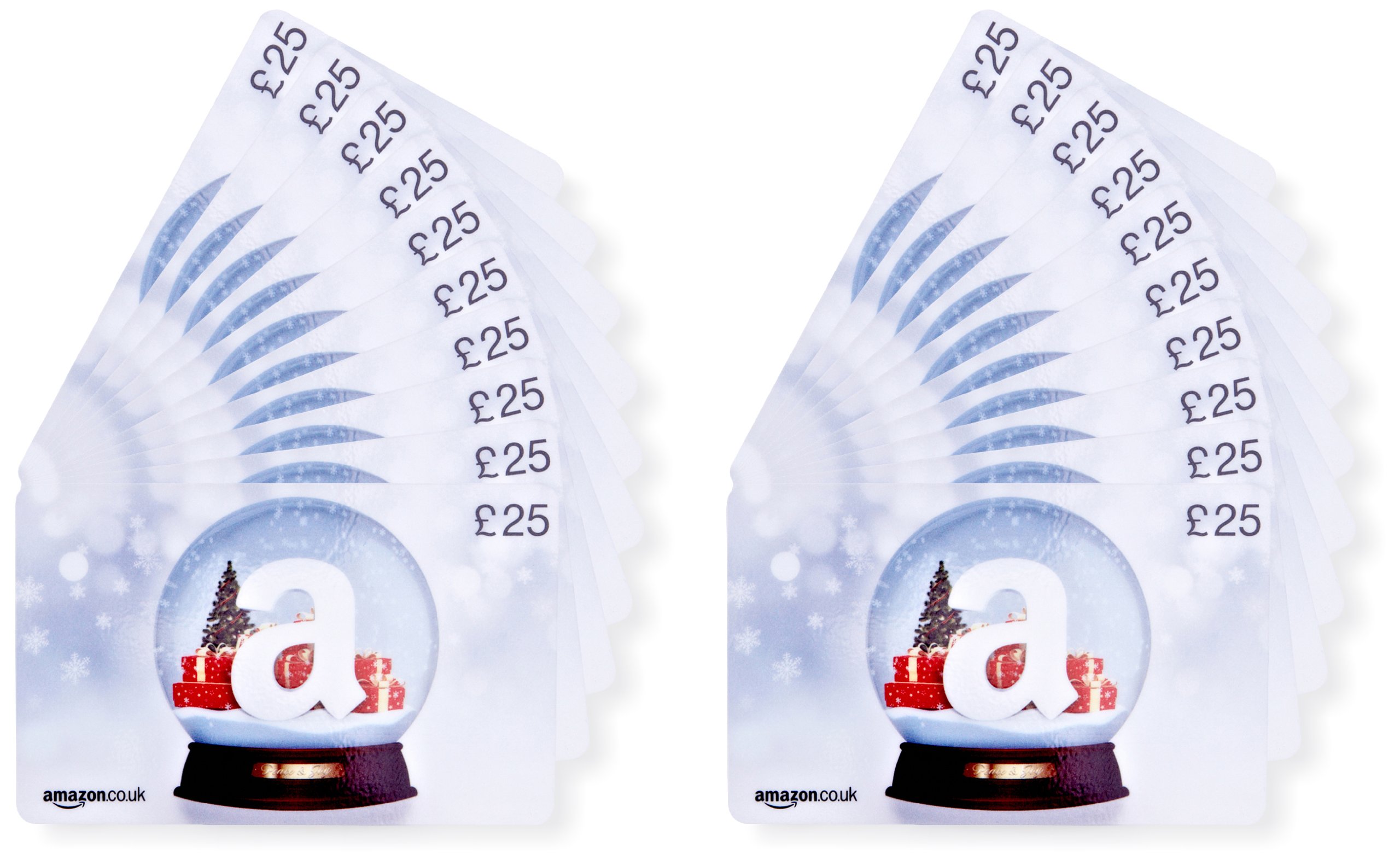 Amazon.co.uk £25 Gift Cards - 20-Pack (Christmas Globe)