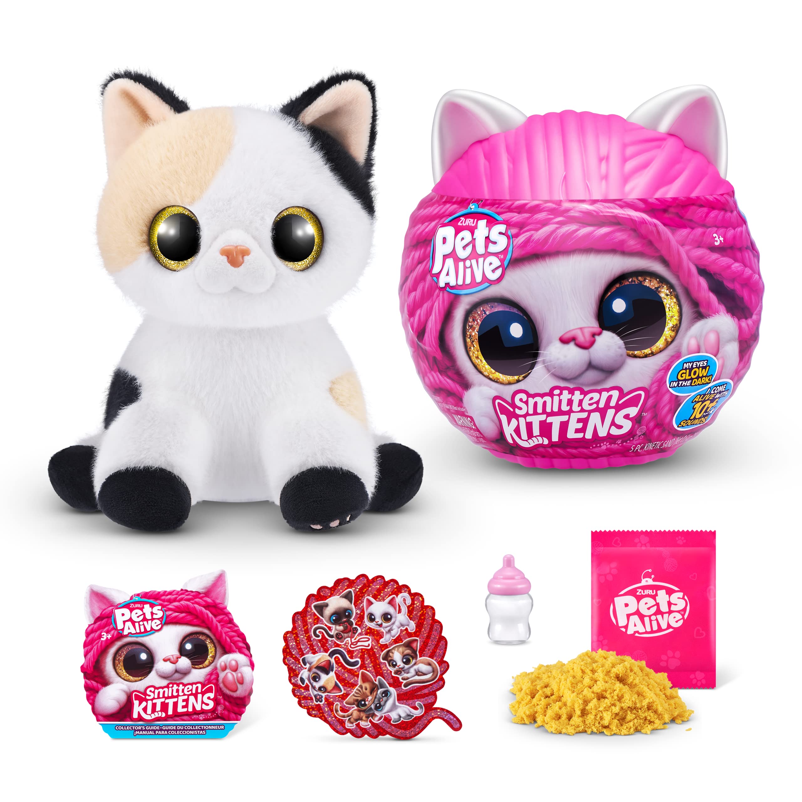 Pets Alive Smitten Kittens Surprise (Calico Cat Minx) by ZURU Nurture Play Soft 