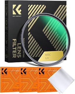 K&F CONCEPT 77mm MCUV Lens Protection Filter High Definition Optical Glass | 28 Multi-Layer Coatings Waterproof Scratch-Resistant Ultra Slim UV Filter for Camera Lens (Nano-X Series) FV702