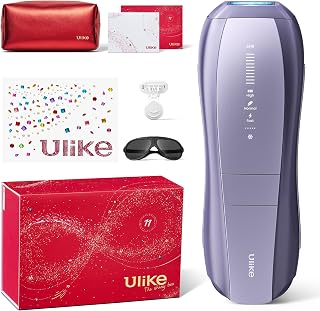 Ulike Laser Hair Removal, Air 10 IPL Hair Removal Device with Ice Cooling, Dual Lights, SHR Mode for Women & Men, Limited Holiday Set With Gem Stickers, Christmas Cards & Storage Bag
