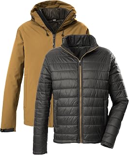 Killtec Men's Kow 95 Mn Outdoor Jacket / 3-in-1 Functional Jacket with Hood and Zip-In Quilted Jacket