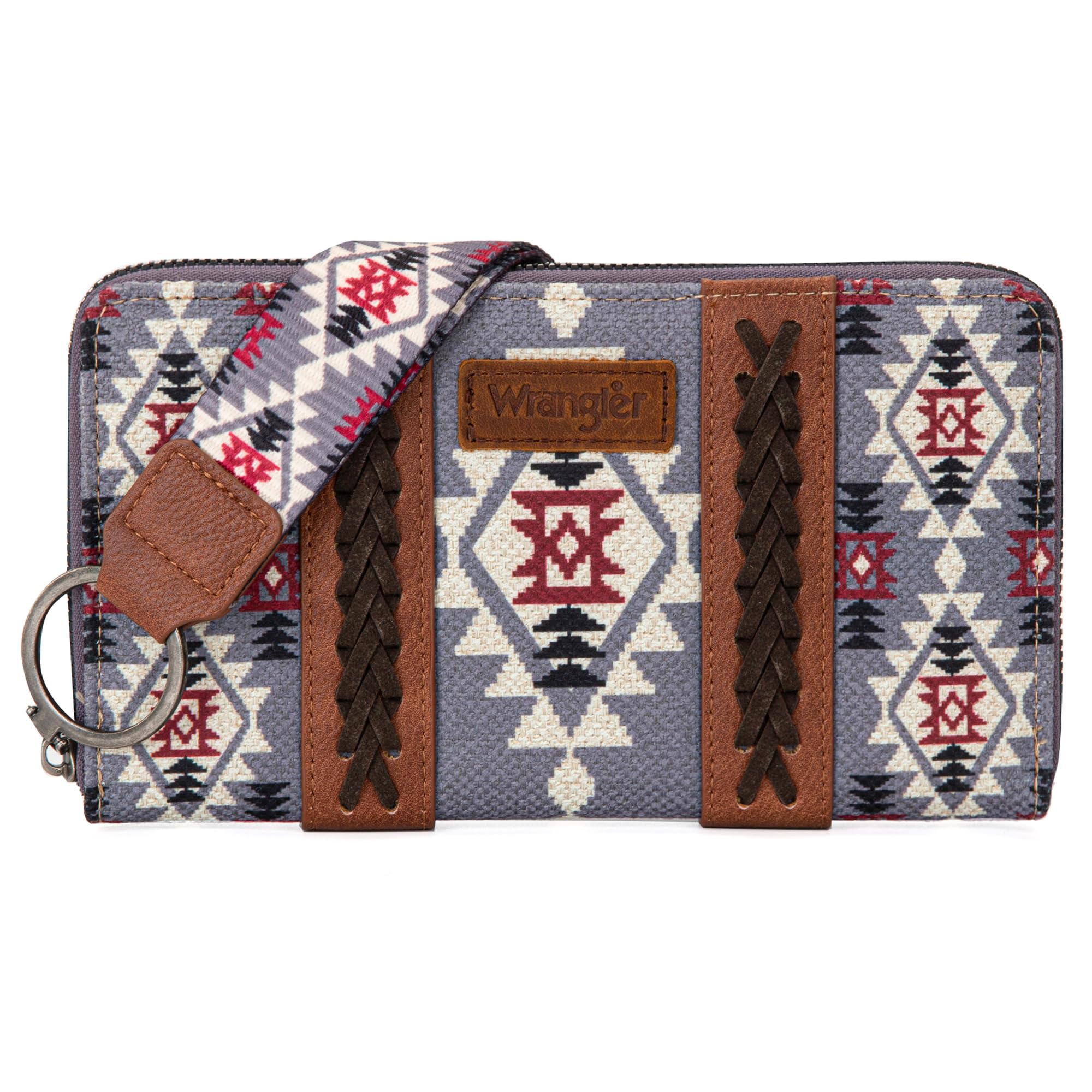 Wrangler Women's Western Aztec Clutch Wristlet Wallet with Credit Card Holder, l