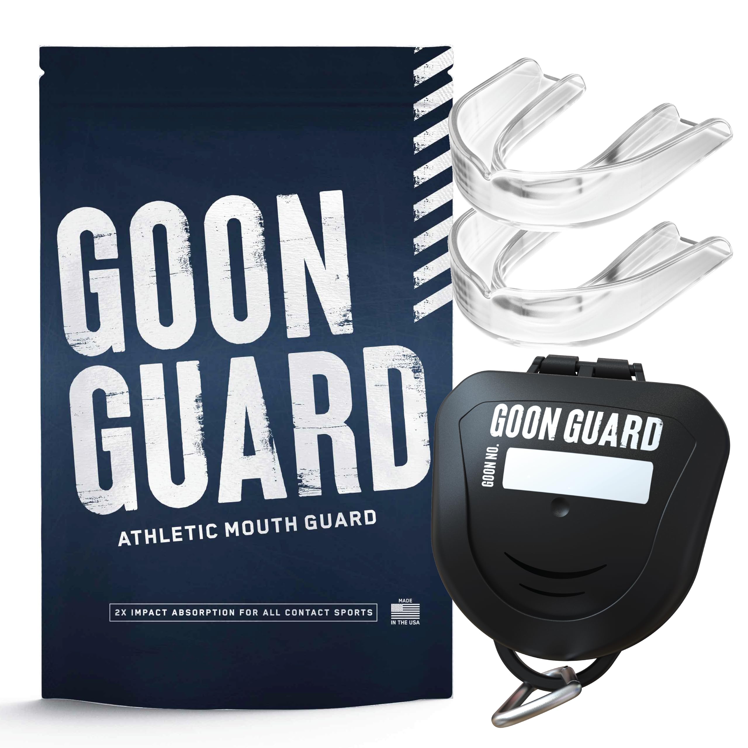Goon Guard Hockey Mouth Guard Strapless - Hockey Mouth Guard for Adults & Braces
