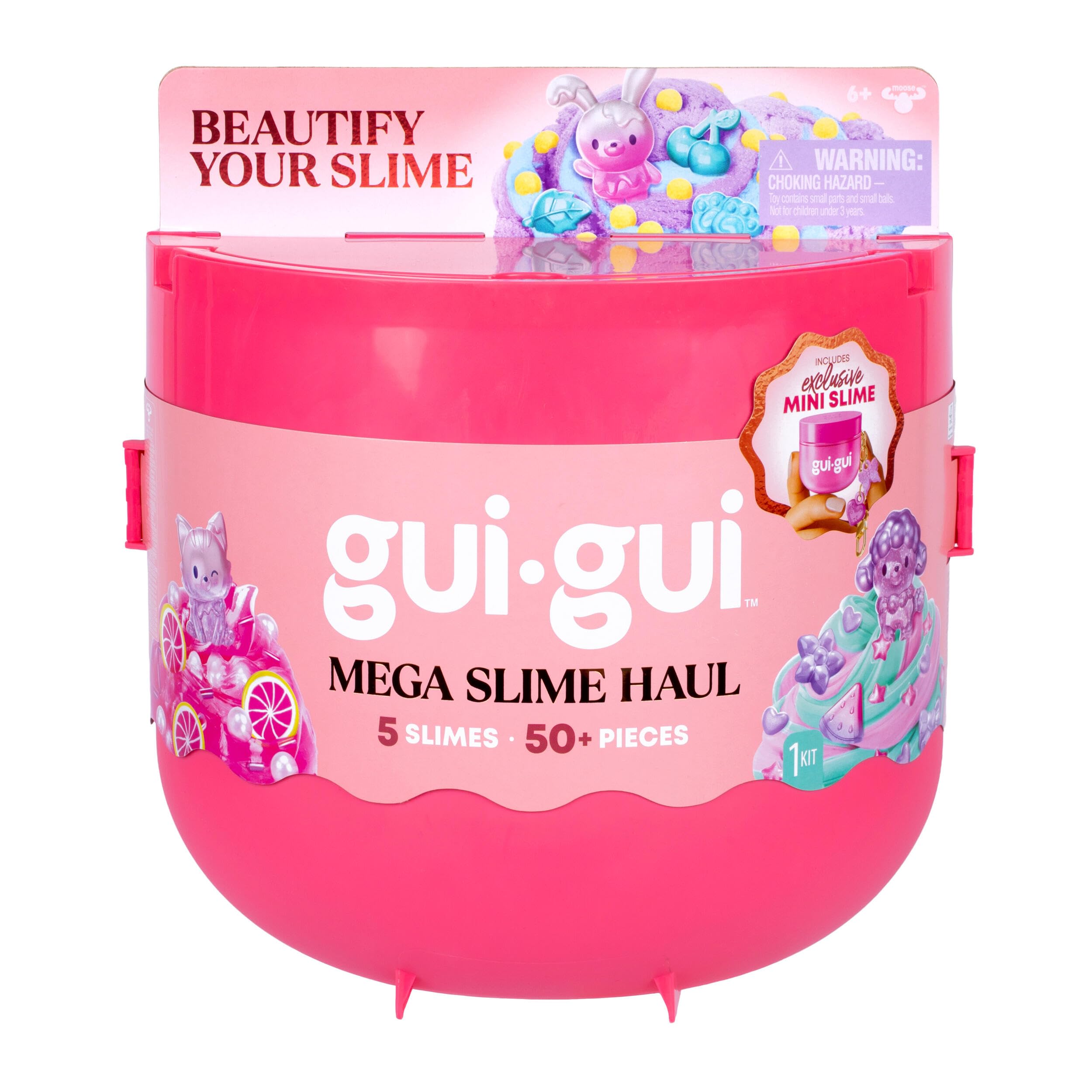 GUI GUI Mega Slime Haul, 5 Scented Slimes, 50+ Pieces, Kids Toys | Gua Sha and 3