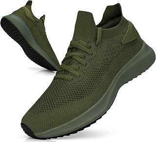 Giniros Sports Shoes Men's Slip On Trainers Lightweight Running Shoes Tennis Shoes