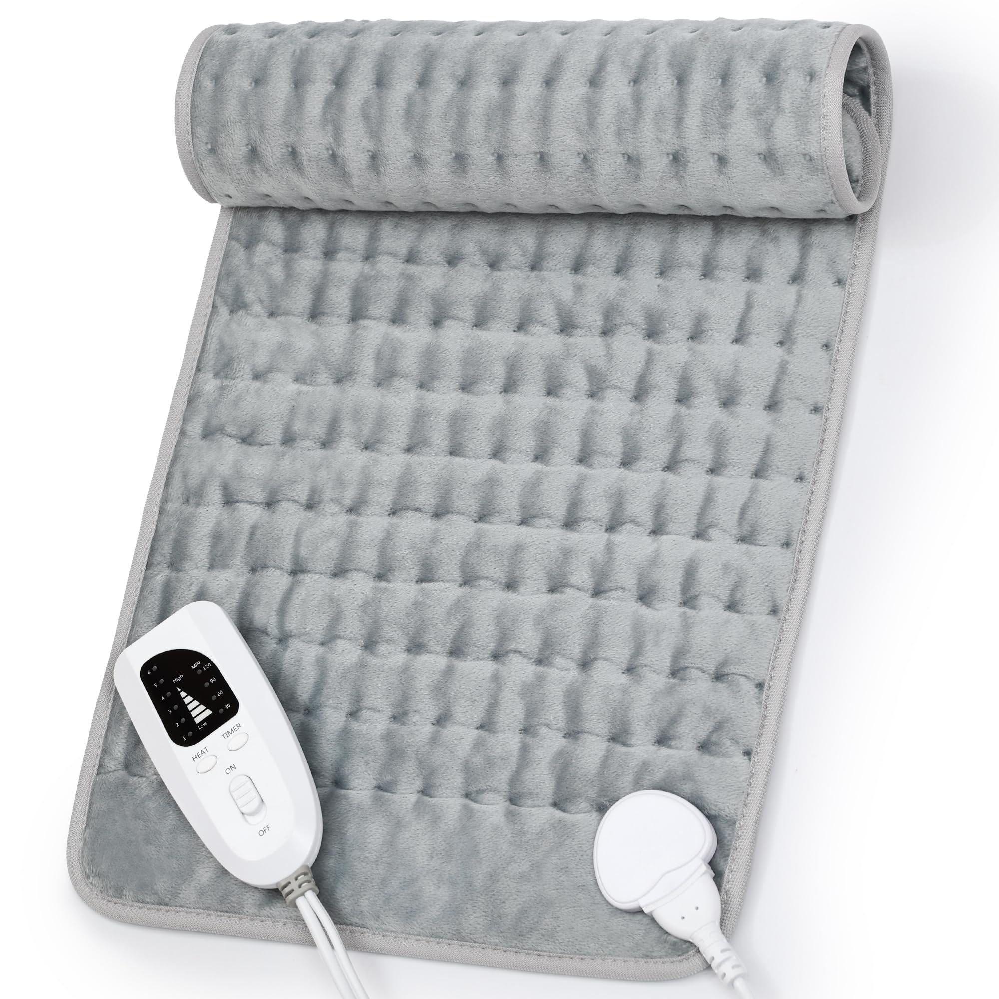 Heating Pad,Electric Heating Pad,Heating Pad for Back,Light Gray,24x12Inch | Hea