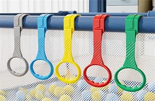5pcs Walk Assistant Plastic Baby Crib Pull Rings for Baby Baby Pull Up Rings Cot Hanging Rings for Infant Baby Toddler Practice Tool (5 Color)