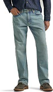Wrangler Men's Free to Stretch Relaxed Fit Bootcut Jean, Blue