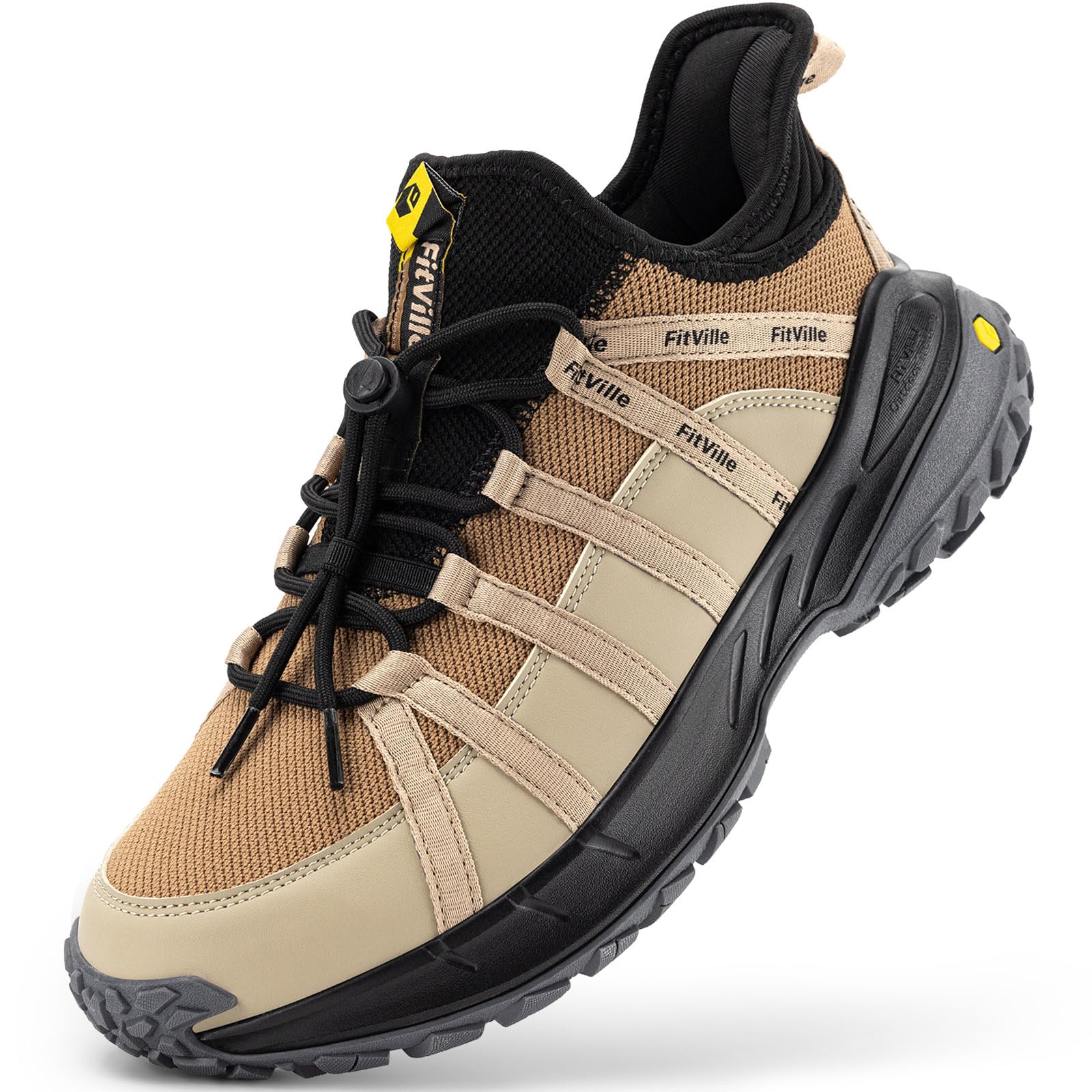 FitVille Men's Nordic Walking Shoes Extra Wide Non-Slip