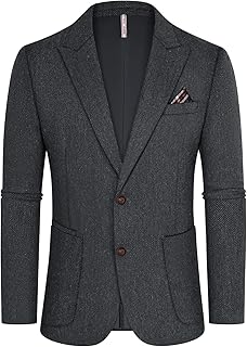 PJ PAUL JONES Mens Blazer Vintage Herringbone Tweed Wool Blend Sport Coat