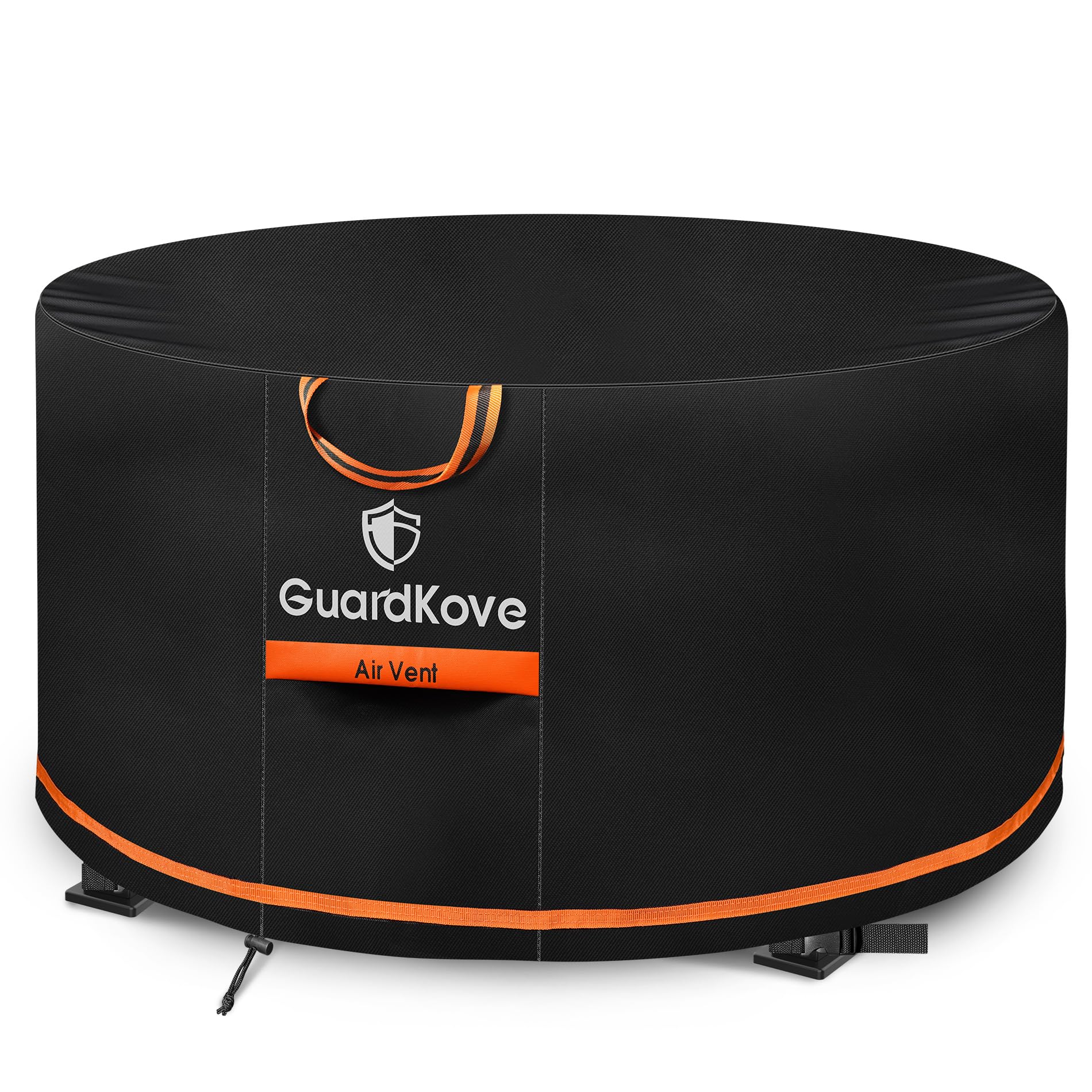 GuardKove [Upgraded 1000D Heavy Duty Fabric] 44 inch Fire Pit Cover Round | for 