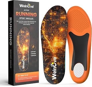 Performance Running Insoles for Men & Women - Shock Absorption Athletic Shoe Inserts,TPU Anti-Torque,Sports Protection Reduce Muscle Fatigue,& Boost Speed - Sneaker Inserts-L
