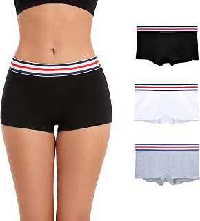 ZLYC Women's Cotton Elastic Panties Culotte Shorts Boxer Shorts