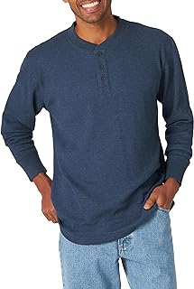 Wrangler Authentics Henley Men's Long Sleeve Waffle Henley Jersey