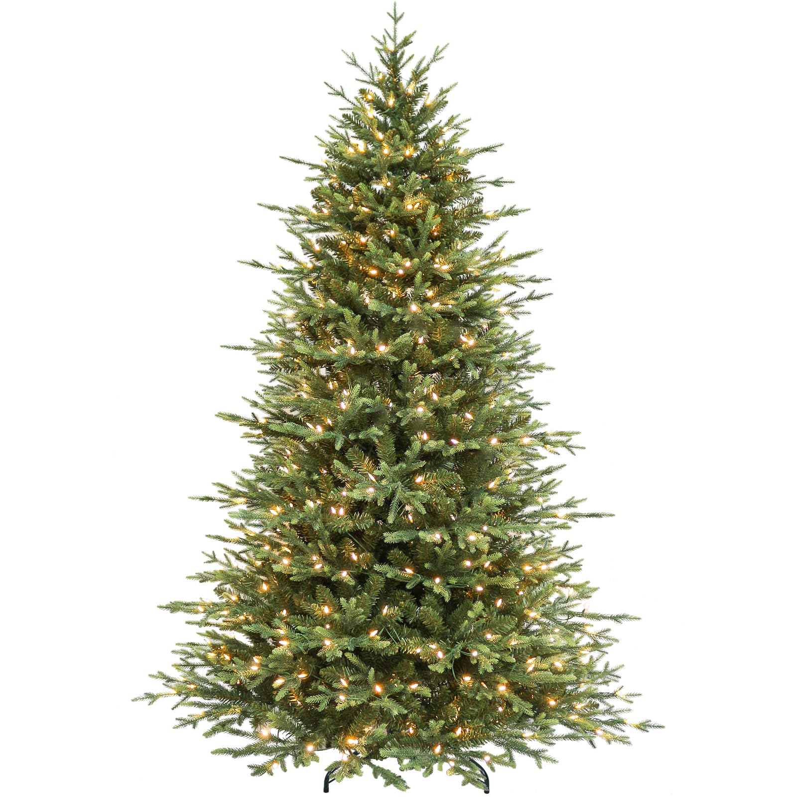 Hykolity 7.5 ft  Prelit Christmas Tree with Realistic PE Foliage | 450 Warm Whit
