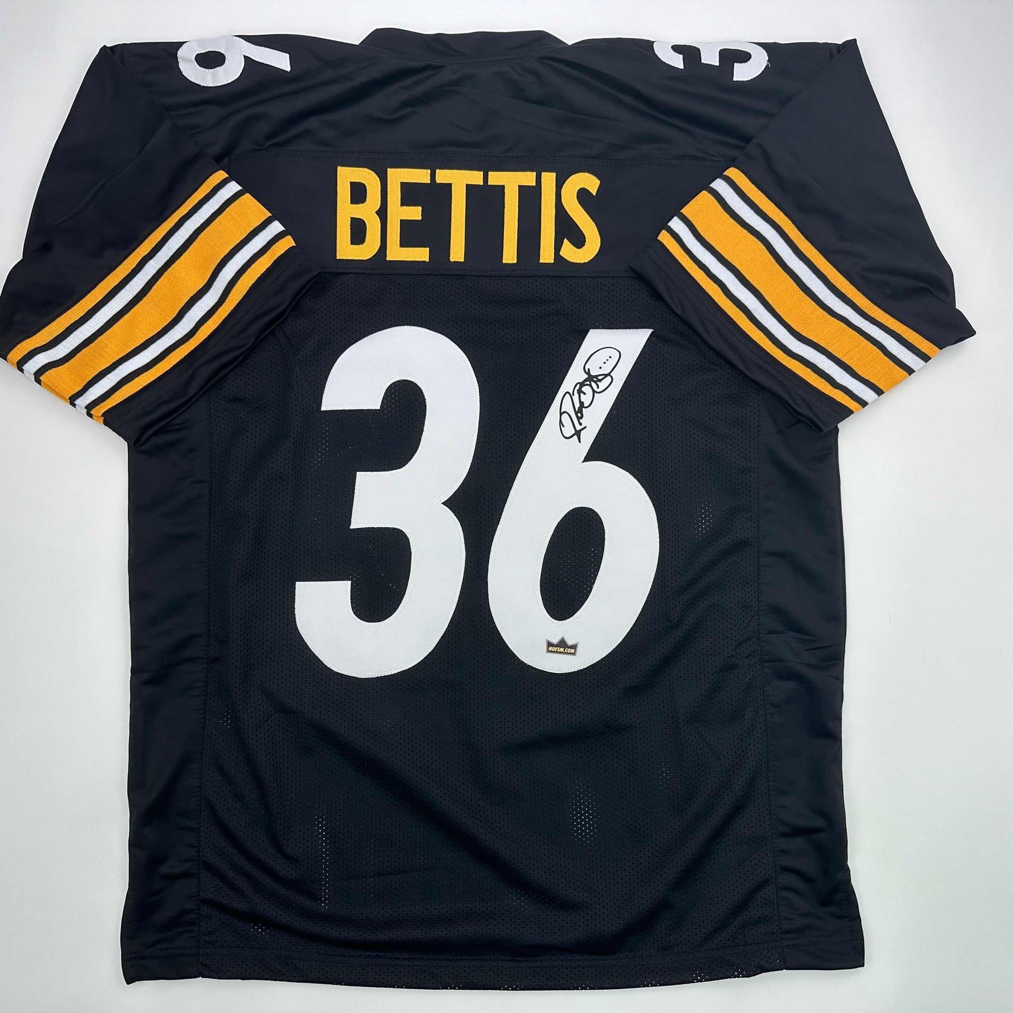 Facsimile Autographed Jerome Bettis Pittsburgh Black Reprint Laser Auto Football