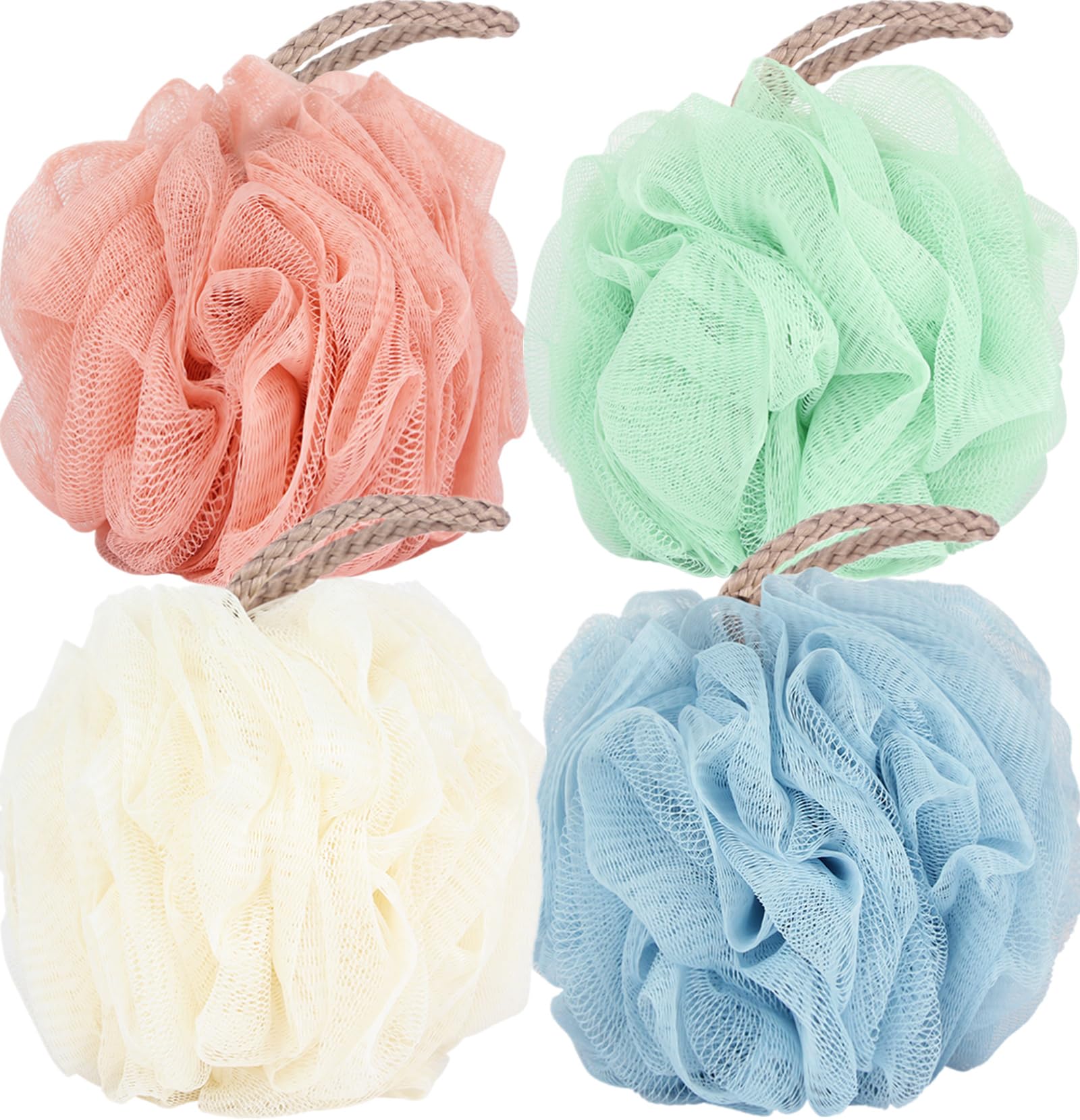 Fu Store Loofah Sponge Shower Loofahs 4 Colors Bath Sponges Body Scrubbers | Mes