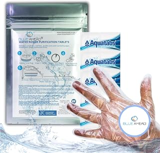 BLUE AHEAD® Chlorine Puritabs Steriliser Tablets For Waterrower Water Rower Rowing Machine Purification Against Algae Tank Maintains Purifies 1 Year Supply (1 Pack)