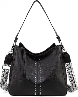 Montana West Hobo Bag for Women, Leather Crossbody Bag, Elegant Shoulder Bag for Women, Black-special Editionupgrade