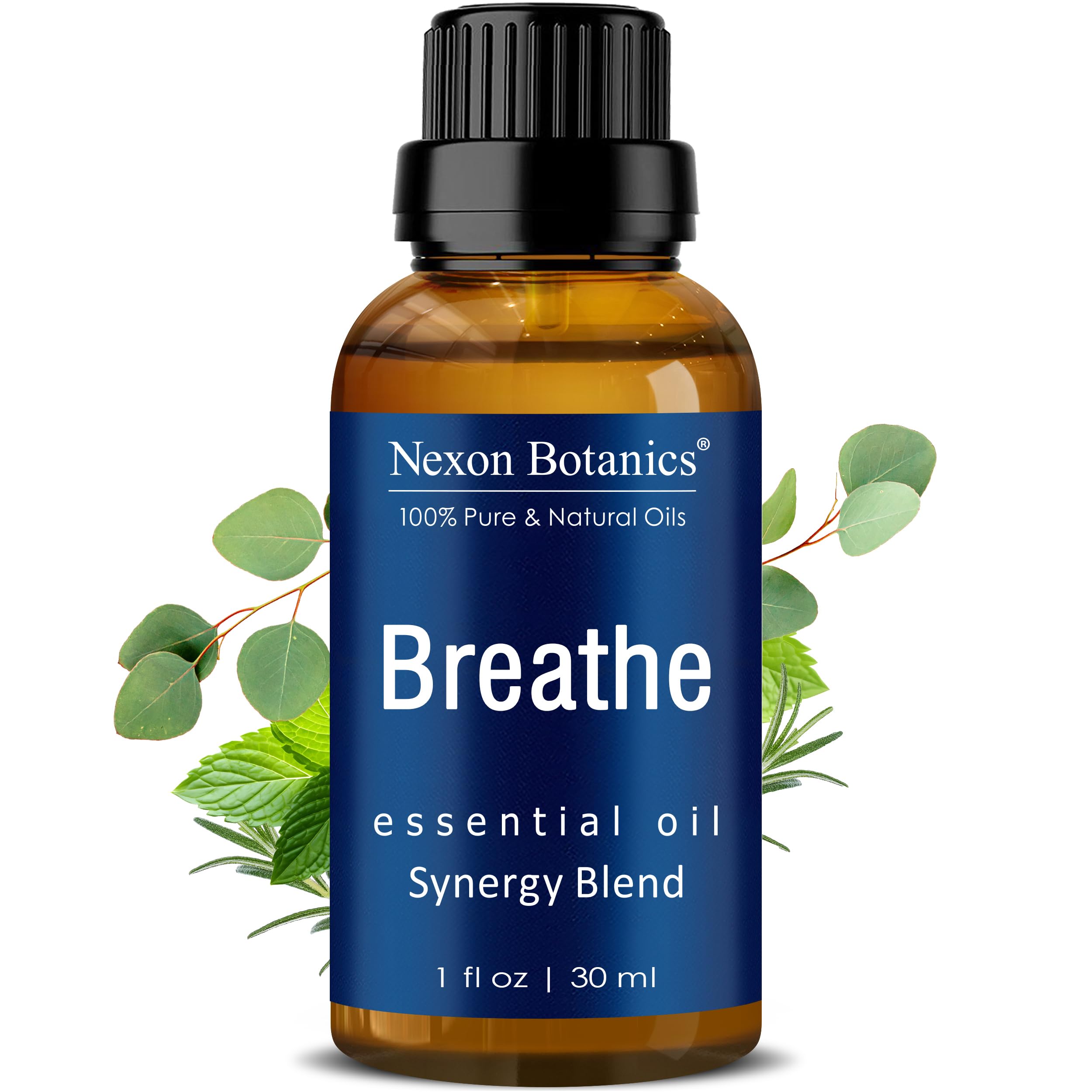 Breathe Essential Oil Blend 30 ml - Eucalyptus, Menthol for Humidifiers | Breath