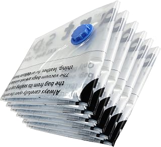 figg Vacuum Compression Storage Bags 6 Pack - XXL (39.37 x 31.49 in)* - Vacuum seal bags for Clothes, Clothing, Comforters, Blankets, Pillows, Towels and much more