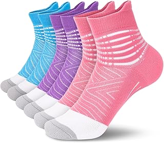 IRAMY Lot de 3 paires de chaussettes de compression Coolmax pour course à pied avec maintien de cheville pour homme et femme, chaussettes athlétiques rembourrées pour fasciite plantaire