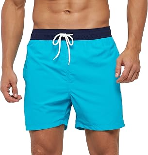SILKWORLD Men's Swim Trunks Quick Dry Beach Shorts with Pockets