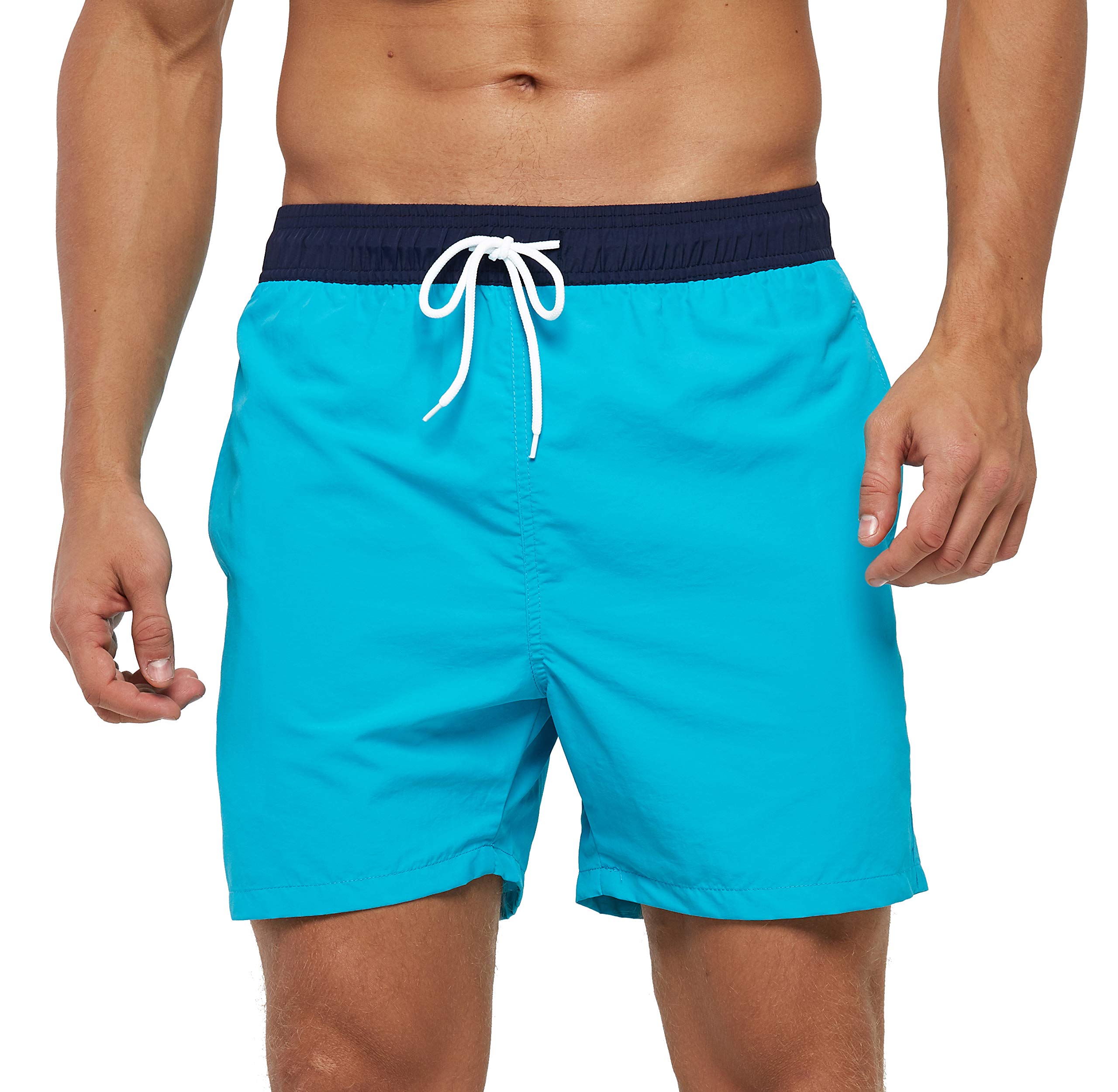 SILKWORLD Men's Swim Trunks Quick Dry Beach Shorts with Pockets