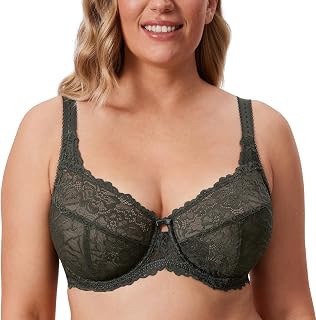 DELIMIRA Women's Underwire Lace Minimizer Bra