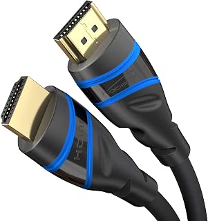 KabelDirekt HDMI Cable 2.1 10K & 8K - 1 m Black to Blue Certified