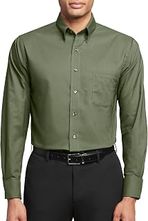 Van Heusen Men's Regular Fit Oxford Plain Dress Shirt Regular Fit Oxford Plain Dress Shirt (Pack of 1)
