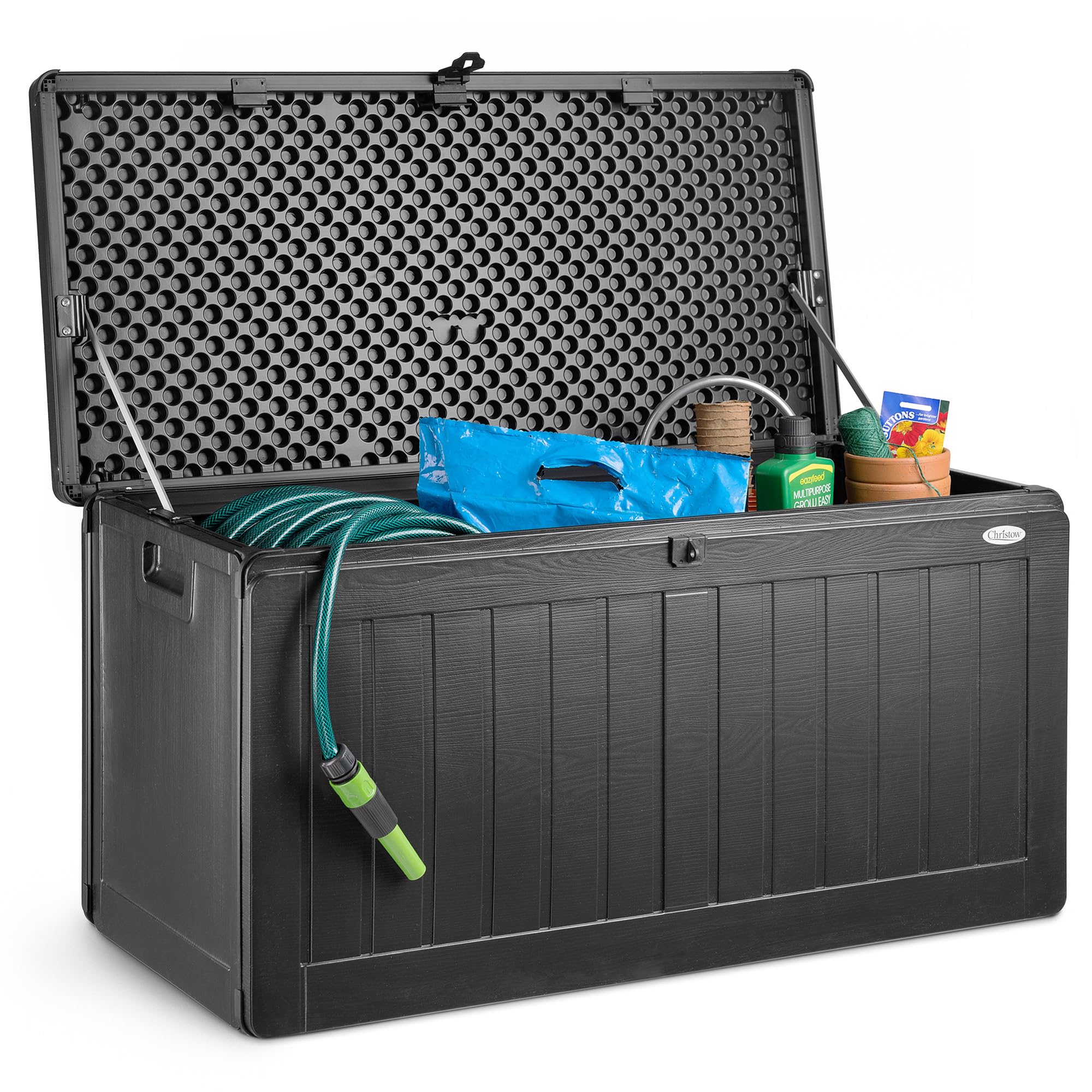 CHRISTOW Waterproof Garden Storage Box, 190L | Durable Polypropylene, Lockable L