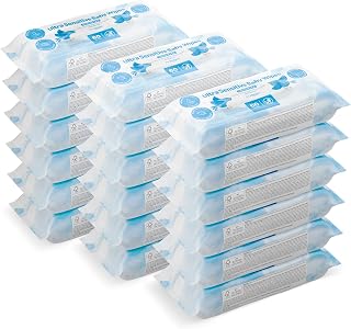 by Amazon Ultra Sensitive Baby Wipes 100% Vegetable Fibres 99% Water 1080 Wipes Unscented 18 Packs of 60