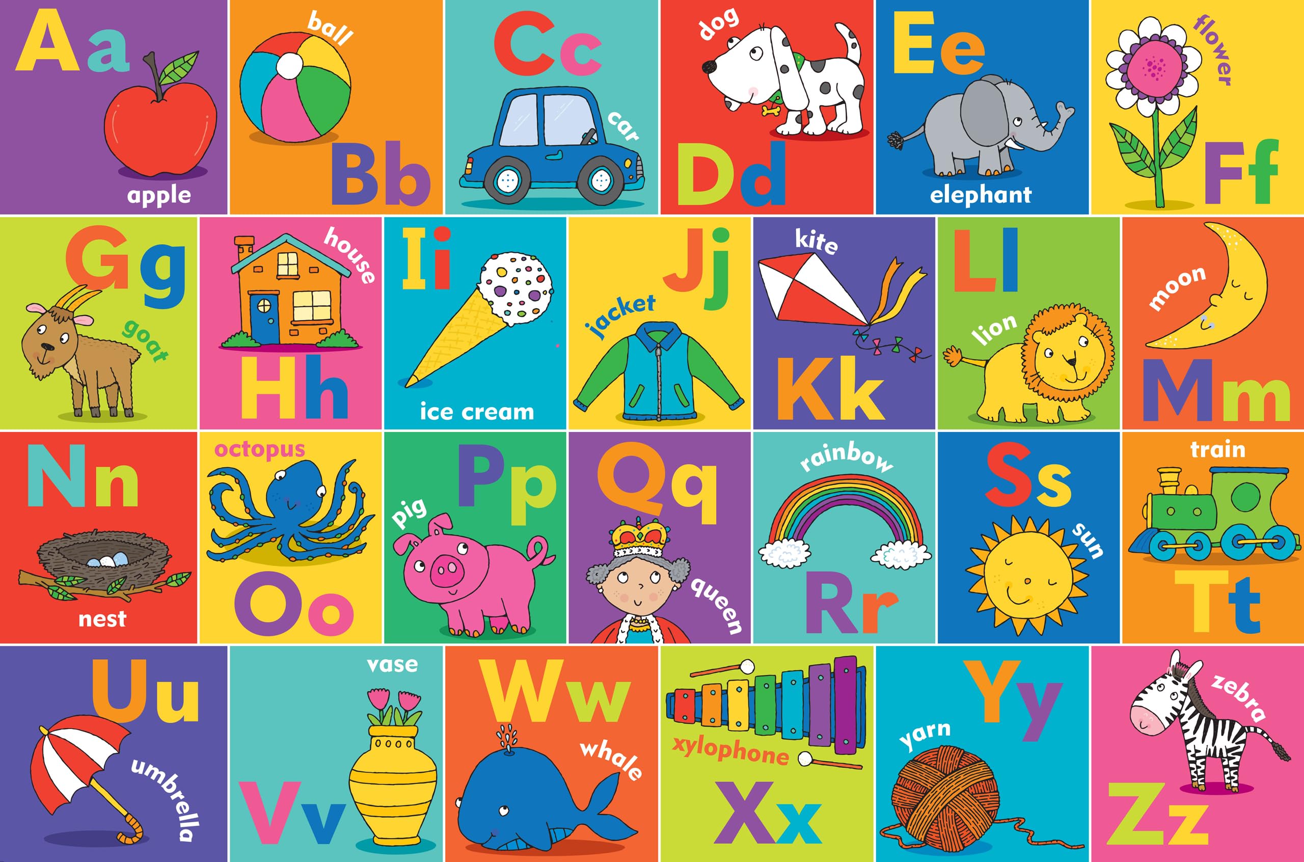 Alphabet Kids' Floor Puzzle (24 Pieces) (36 inches Wide x 24 inches high)