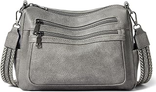 Bluome 7L Crossbody Purses for Women, Medium Crossbody Bags Vegan Leather Shoulder Handbags with Adjustable Strap
