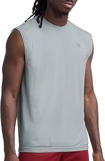 Champion Men's Performance Sport Crewneck Muscle Tee, Standard Fit, Lightweight, Breathable Performance Sport Crewneck Muscle Tee, Standard Fit, Lightweight, Breathable (Pack of 1)