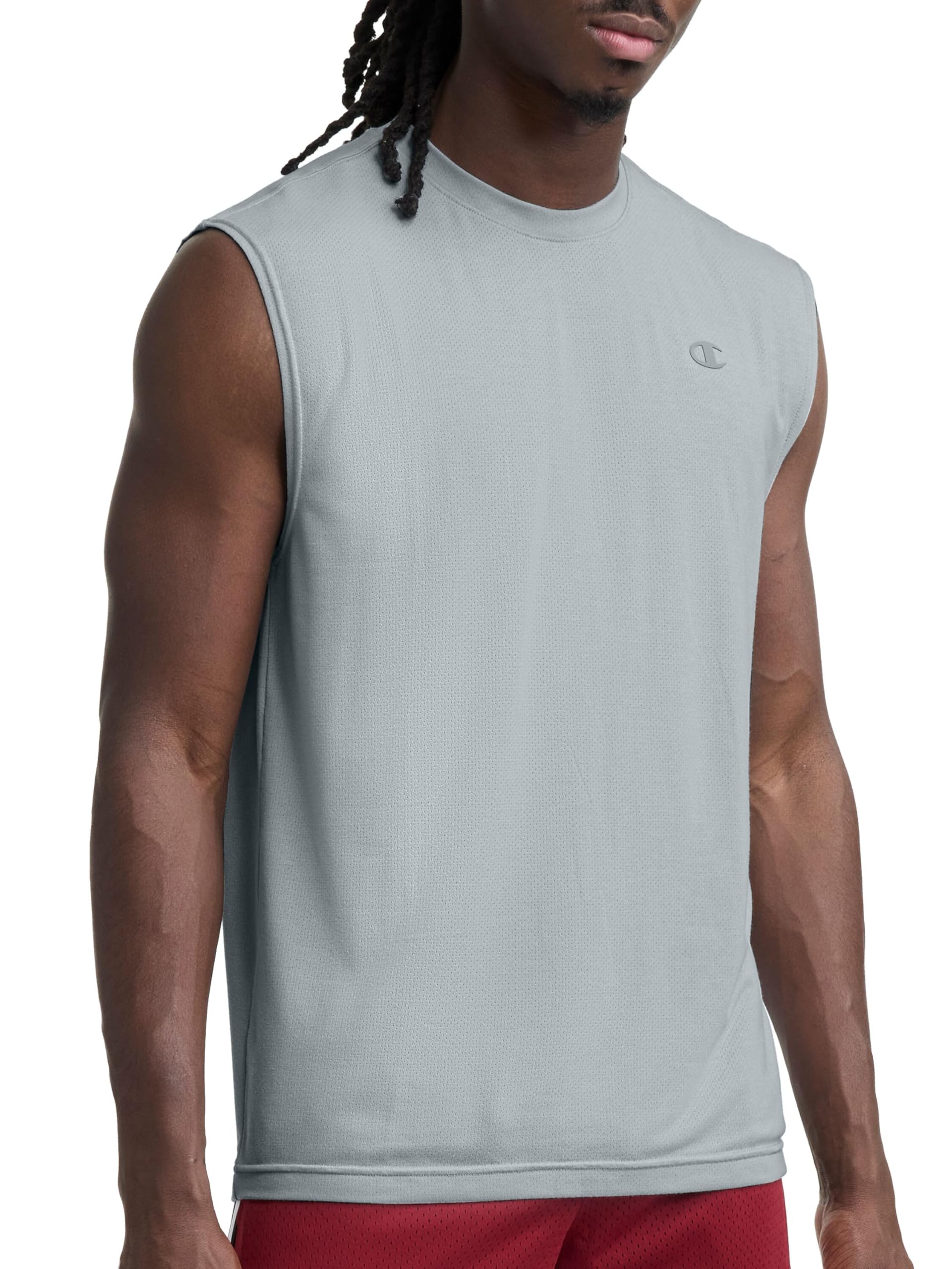 Champion Men's Performance Sport Crewneck Muscle Tee, Standard Fit, Lightweight,