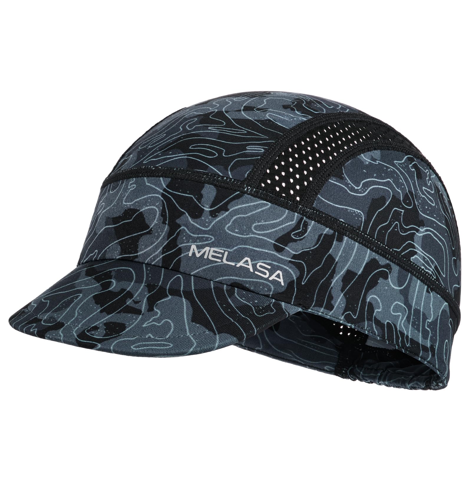 MELASA Bicycle Cap, Cooling Skull Cap Underhelmet Cap with Sun Visor