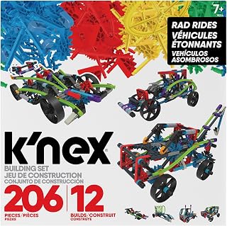 K'Nex 15214 Rad Rides Set-206 Parts-12 Models-Ages 7 and up-Creative Building Construction Toy, Multicolour - Amazon Vine