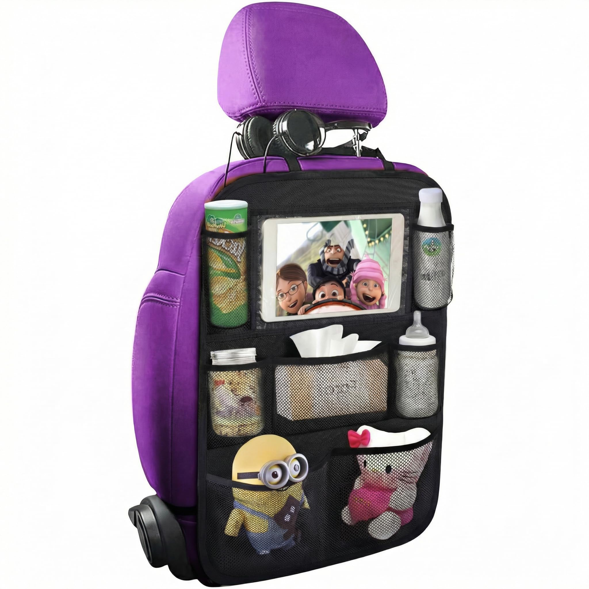 ONE PIX Backseat Car Organizer Mats Back Seat Organizers and Storage Bag with To