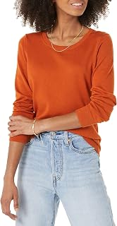 Amazon Essentials Women's Lightweight Long Sleeve Crew Neck Sweater (Plus Size Available)