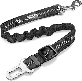 Dog Seat Belt for Car - Adjustable Dog Car Safety Harness (Black)