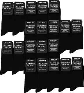 Occulto Black Socks for Women 10-20 Pairs (Model: Hermine)